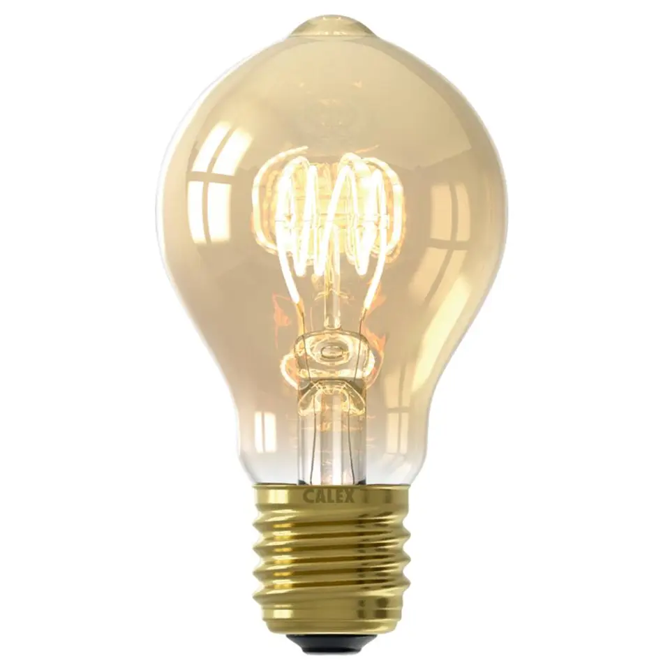 Calex LED standaardlamp - goudkleur - E27 - 5.5W - 470LM - 3step dimbaar