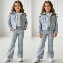 Mini chic denim set