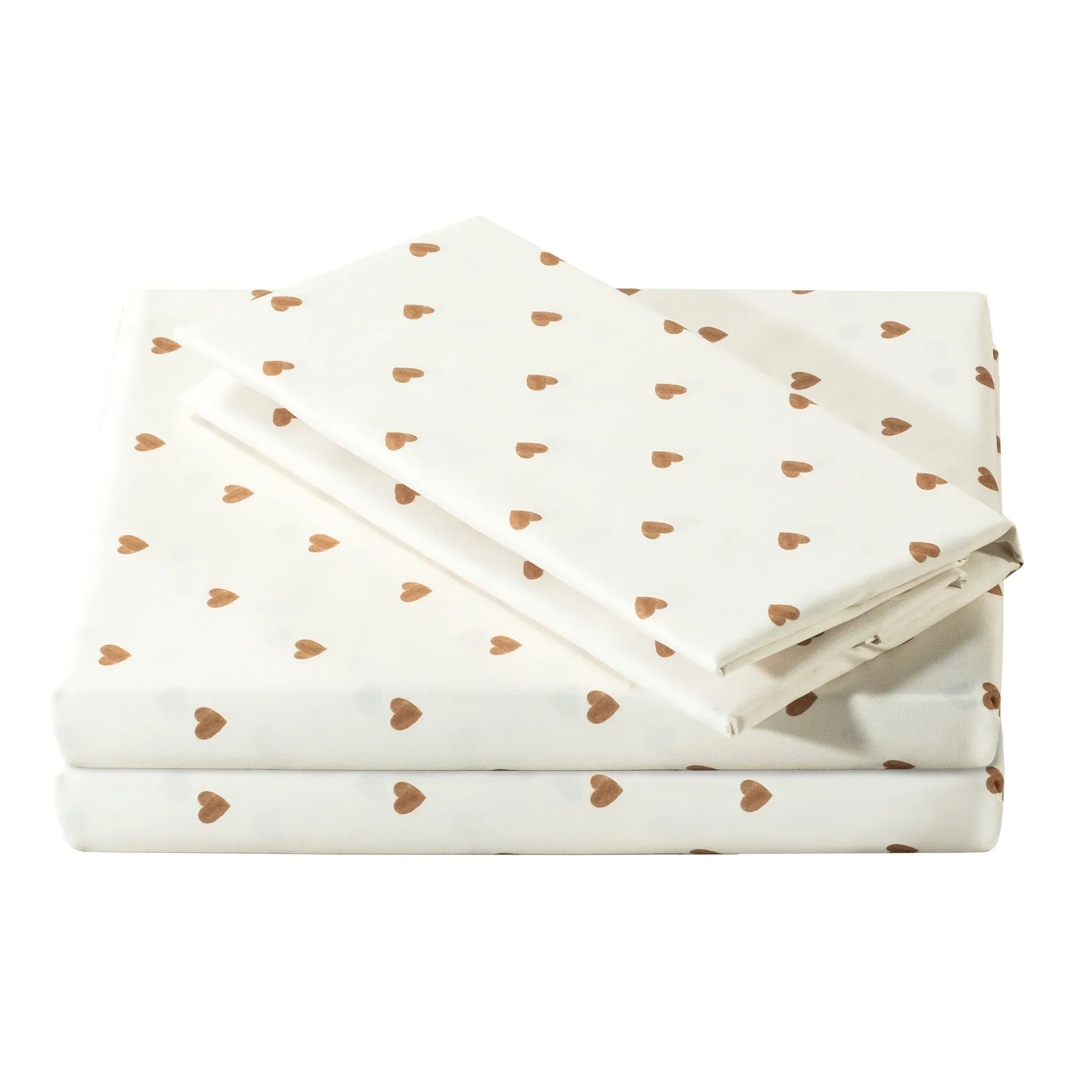 Origami Maison Ensemble Draps Lit Double - Coeurs