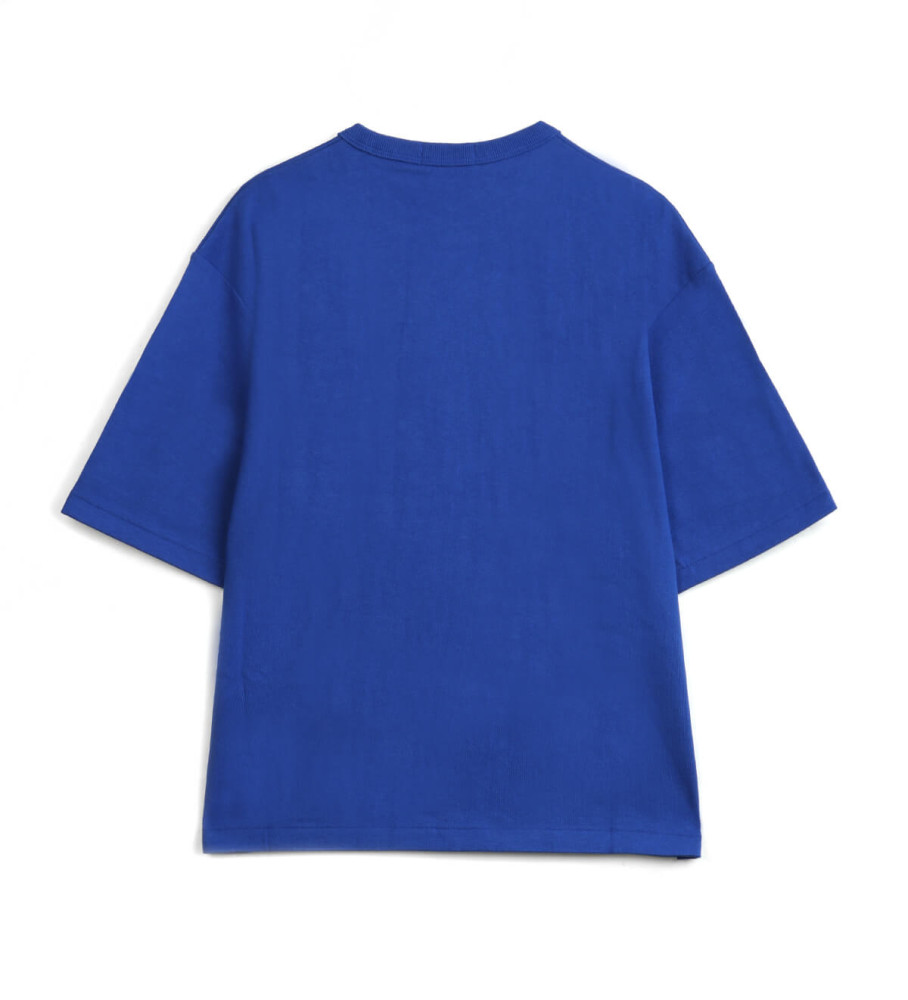 Camiseta Ralph Lauren de manga curta com logo multicolorido azul