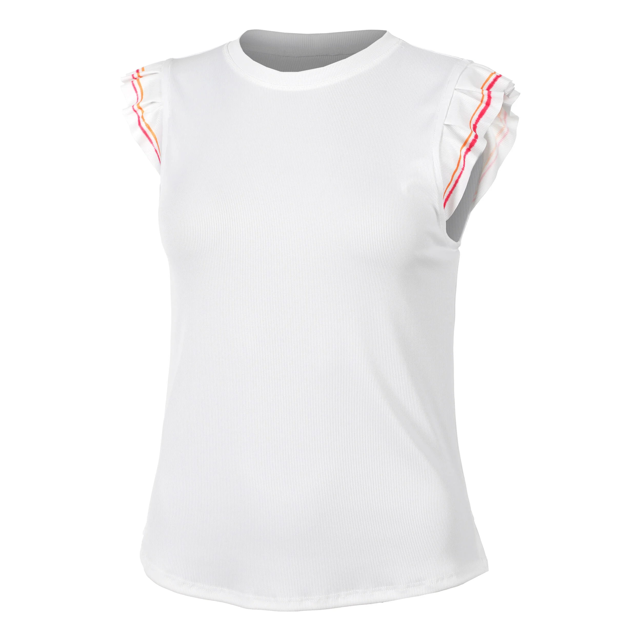 Lucky in Love Classic Stripes Rib Débardeur Tank Top Femmes - Blanc