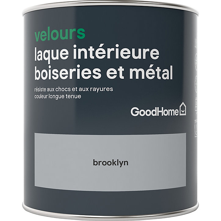 Laque boiseries et métal GoodHome Brooklyn Velours 0,75L