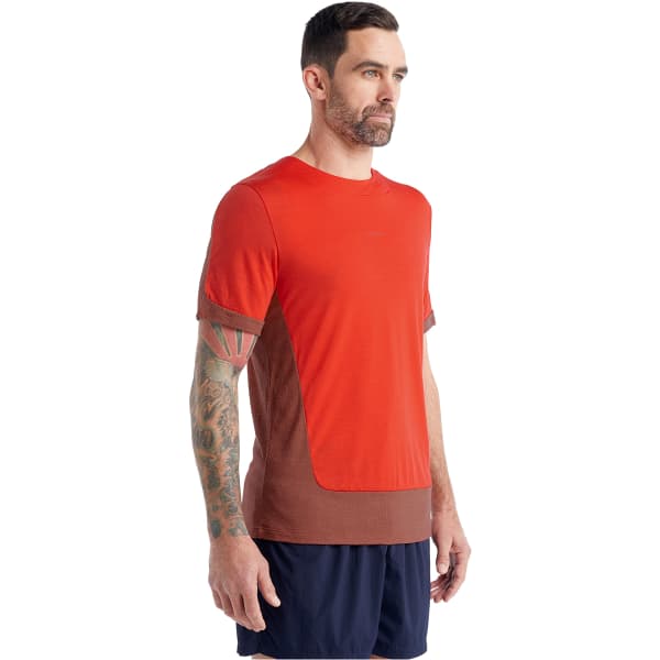 T-shirt randonnée ICEBREAKER M ZONEKNIT SS TEE LAVA/GRAPE/CB
