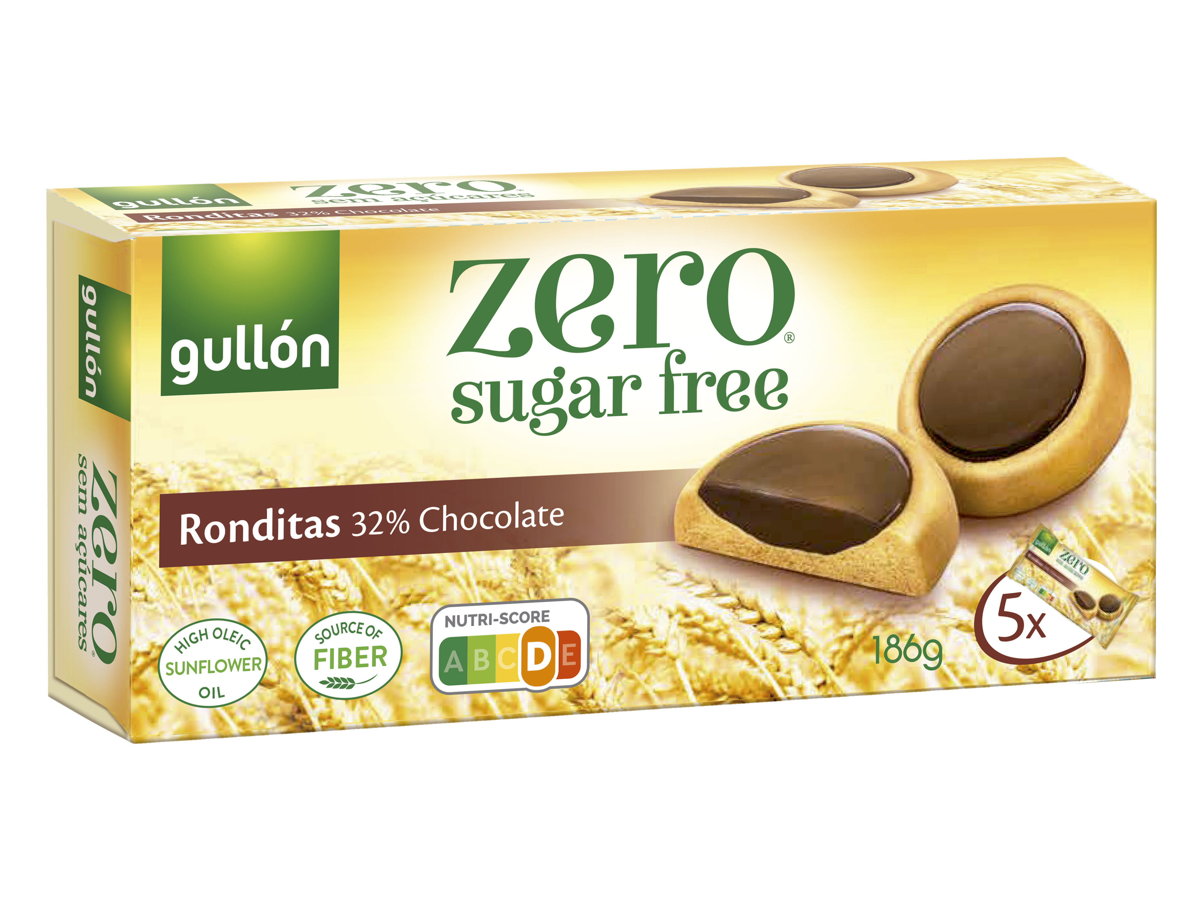 BOLACHA GULLON RONDITAS ZERO SEM AÇUCAR 186G
