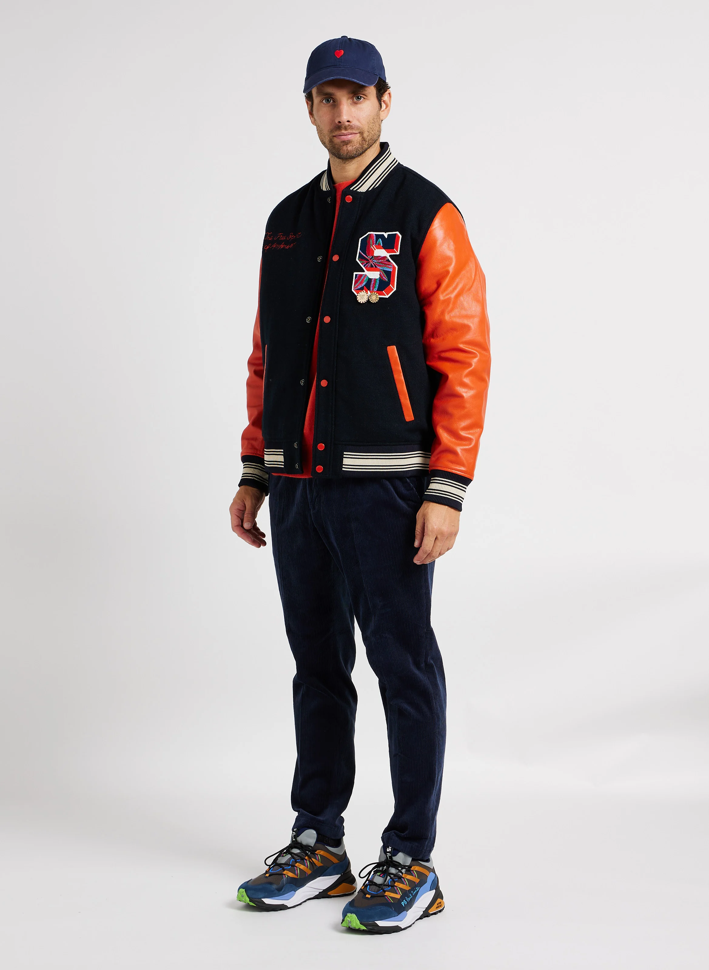 Pull col rond en laine et en cachemire mélangés | Orange