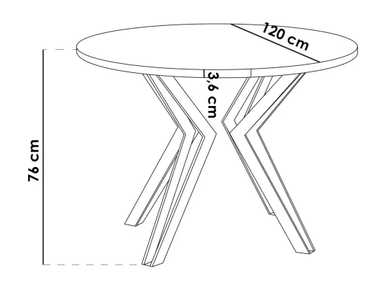 Table Ronde Salle à Manger - 120/196 Cm De Diamètre - Table à Rallonges Avec Pieds En Métal Noir - Style Industriel - Compacte - Chêne Lefkas