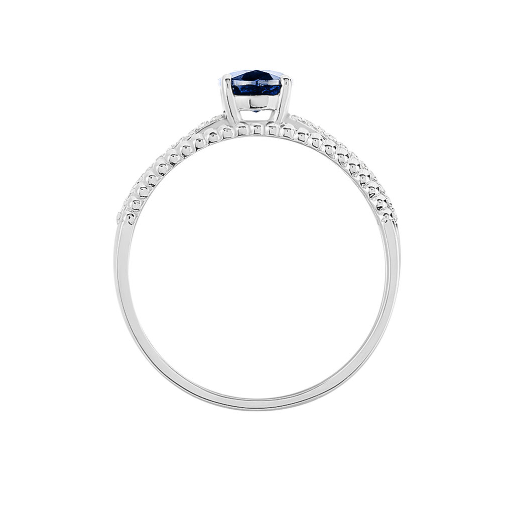 Bague Andrea Or Blanc Saphir Et Diamant