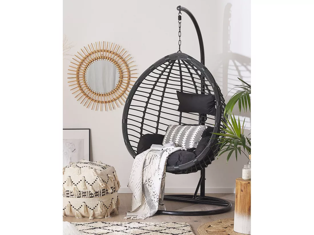 Fauteuil suspendu avec support TOLLO Noir