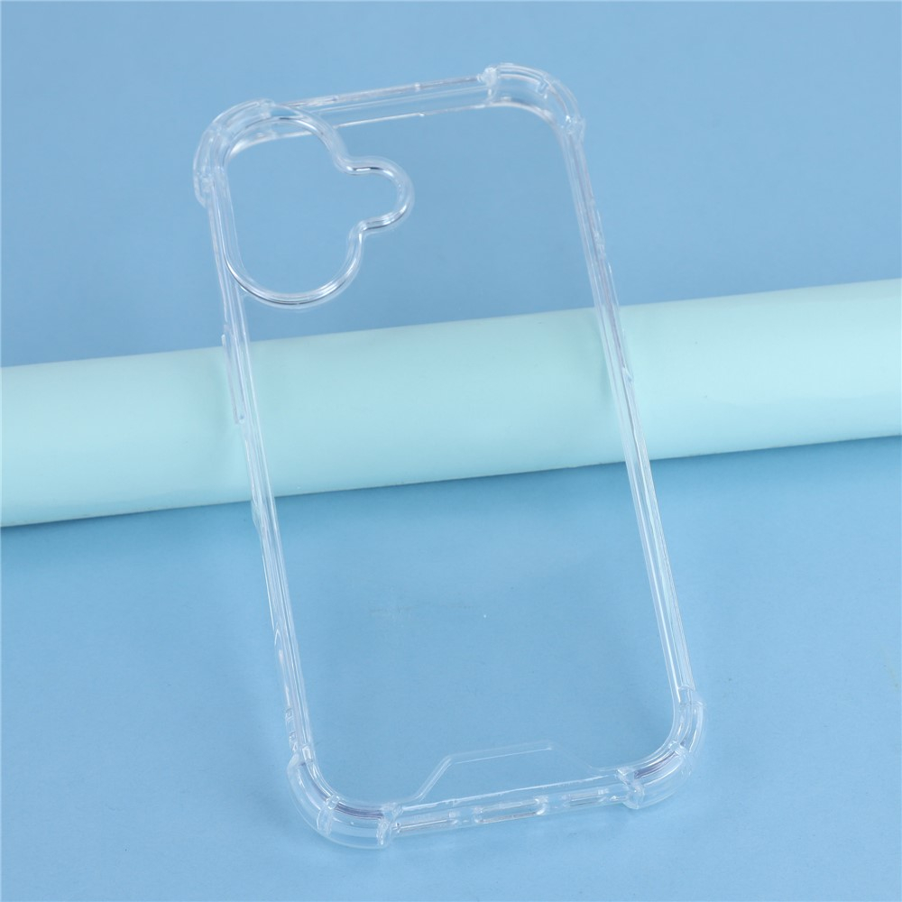 iPhone 17 Hybrid Hülle TPU Bumper mit Acryl Rückseite   Air Cushion Fallschutz - Transparent
