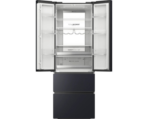 French Door koelkast HAIER HFW7720ENMB BxHxD 70 x 200,6 x 67,5 cm Koelgedeelte 337 l Vriesgedeelte 140 l zwart