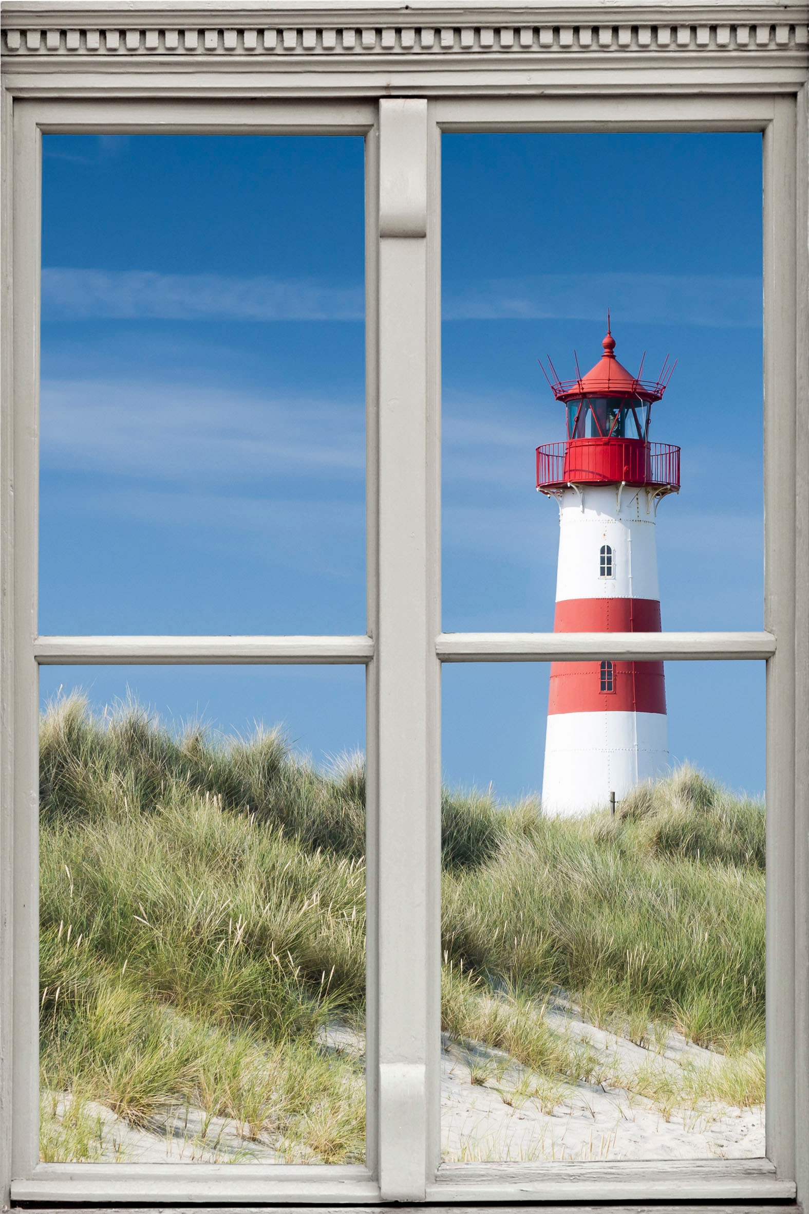 queence Wandsticker »Leuchtturm« Wandsticker, Wandbild, selbstklebend, 3D, Fenster