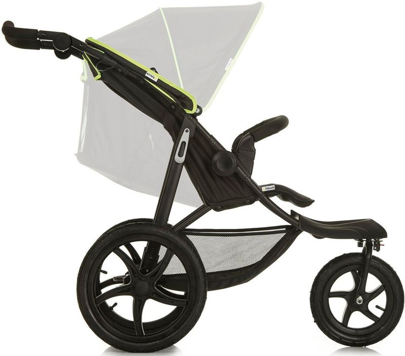 Hauck Runner Buggy - Grote luchtbanden - Compact opvouwbaar - Black/Neon Yellow