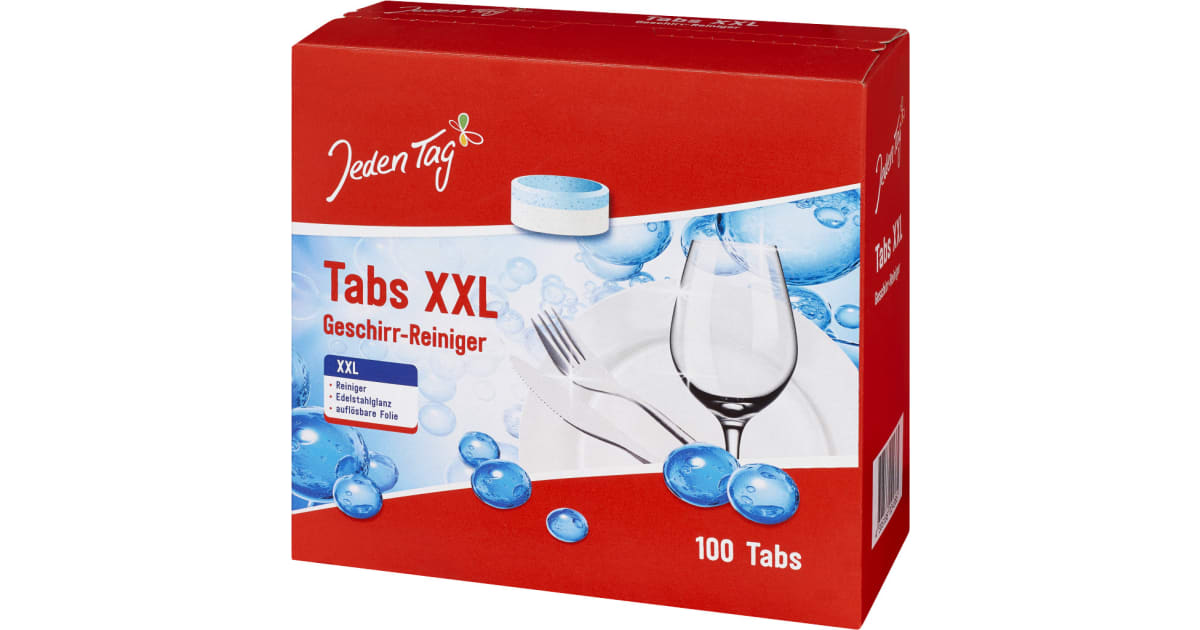 Jeden Tag Geschirrspültabs Classic XXL 100er-Packung