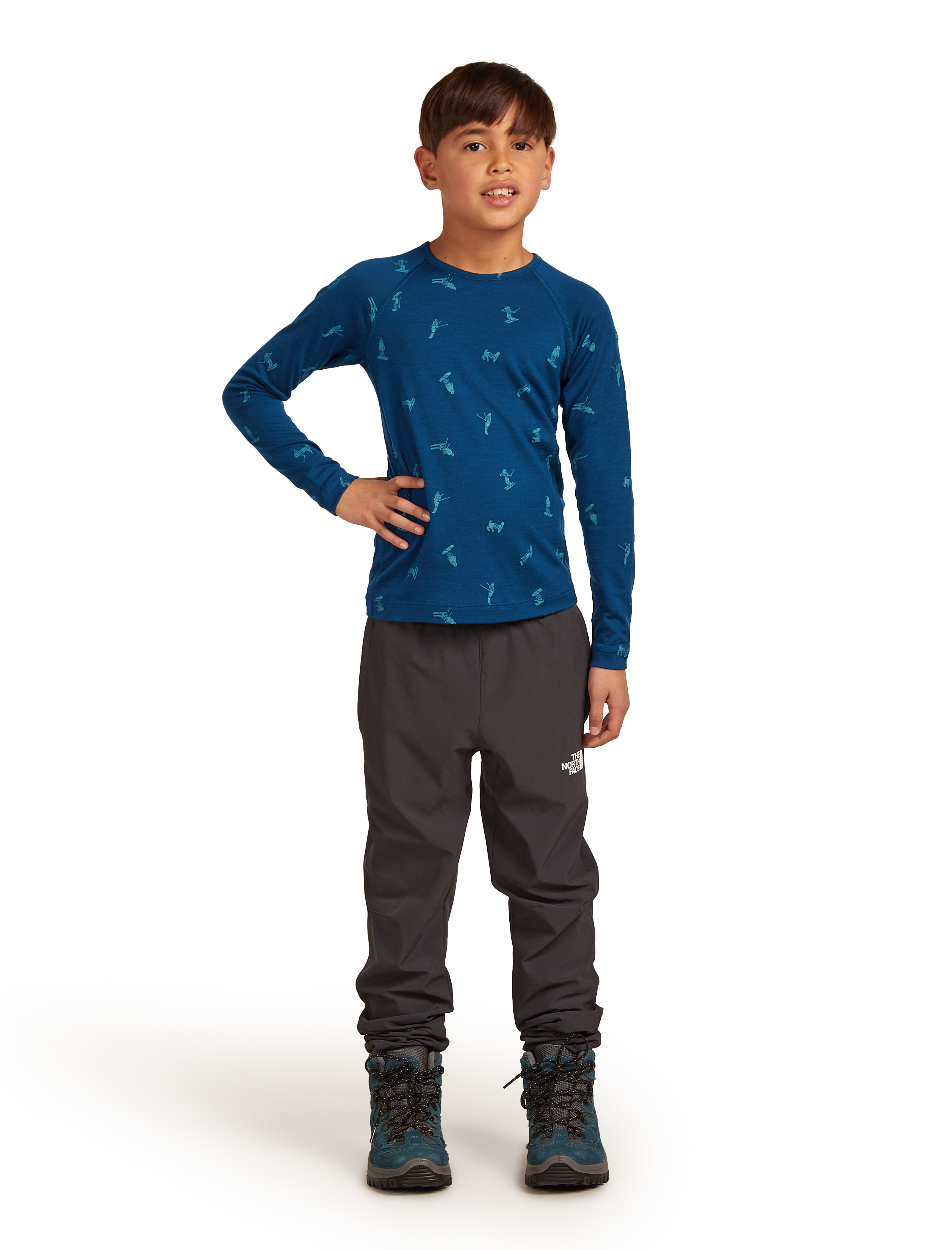 Kids Merino 200 Oasis LS Crewe Snow Day