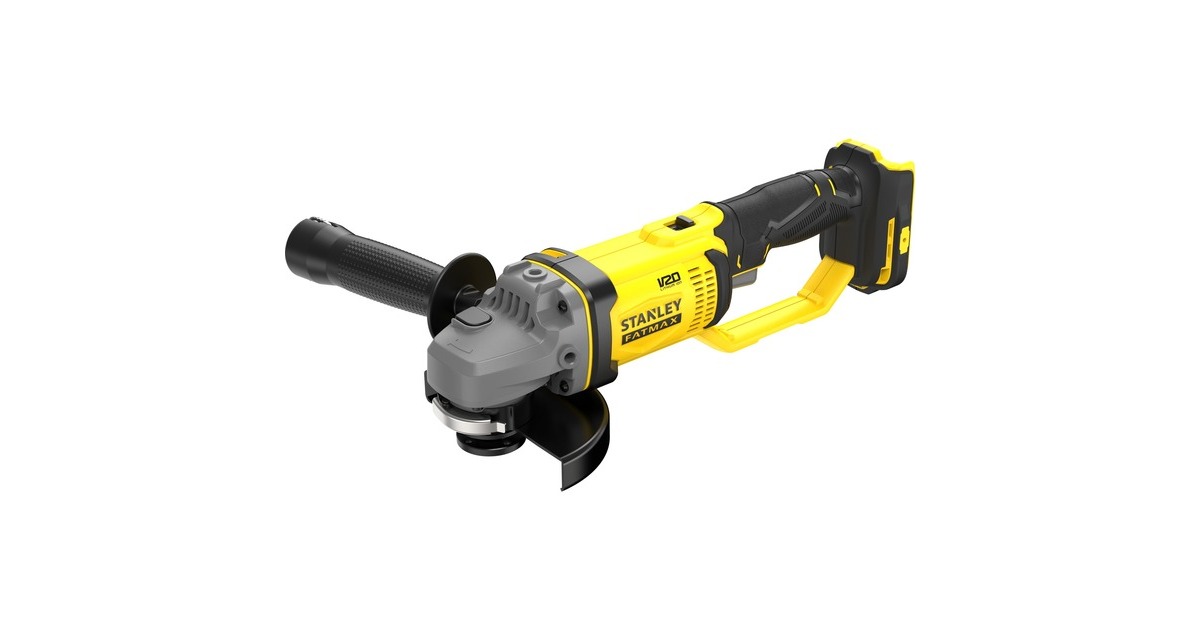 StanleyFATMAX V20 18V 125 mm Haakse slijper  (Geel/zwart, Accu en oplader niet inbegrepen )