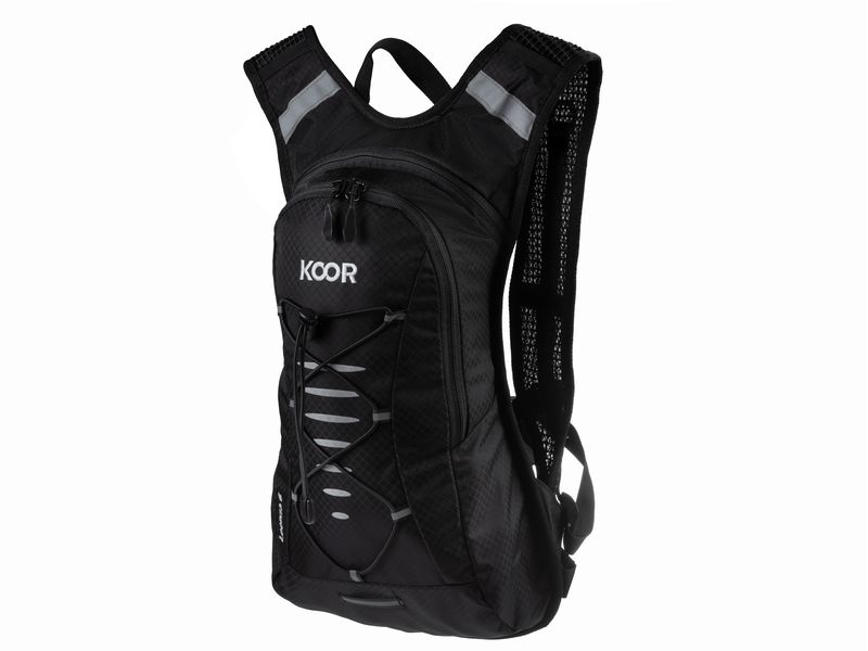 KOOR Rucksack Leenza 6 l, Schwarz Funktionaler und bequemer Bikerucksack