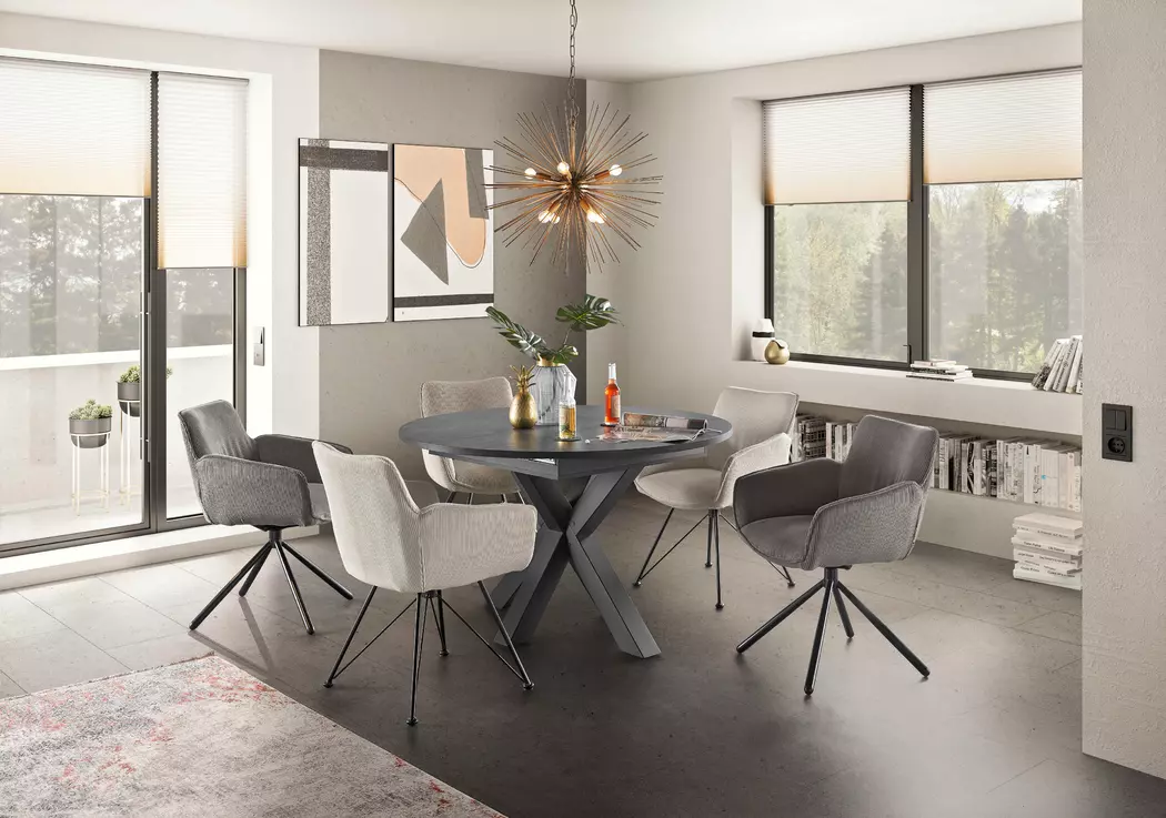 Esstisch mit Auszug New Atlanta  Ø 130/170x81cm