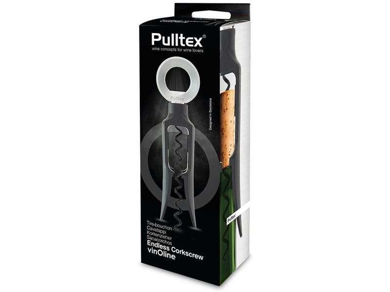 Pulltex Korkenzieher Vin-O-Line Endlos Schwarz/Silber Korkenzieher mit Endlos-Spirale