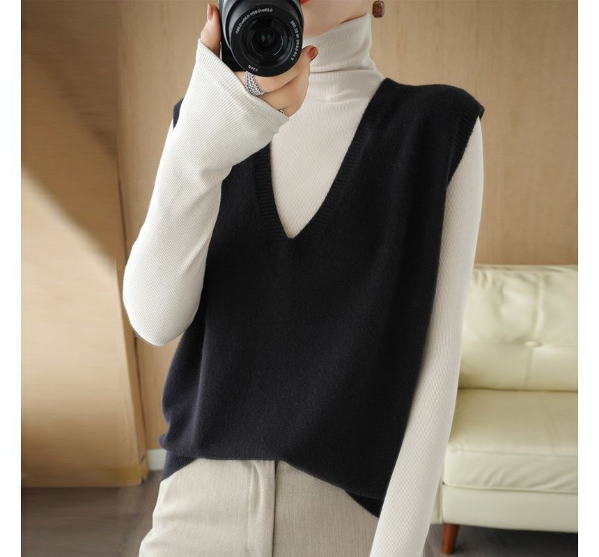 Gistinty - V-hals effen vest
