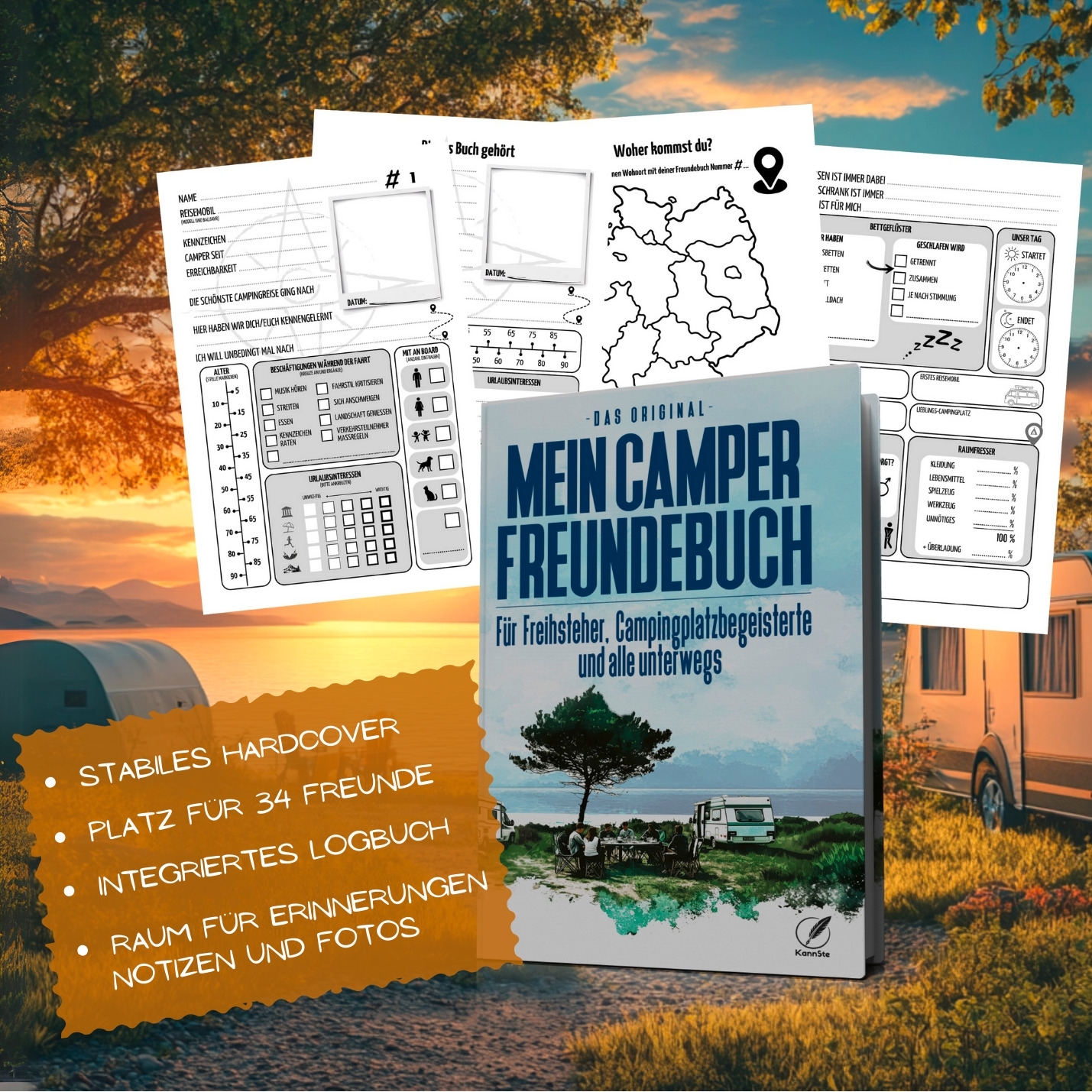 KannSte Mein Camper Freundebuch für Camping und Vanlife