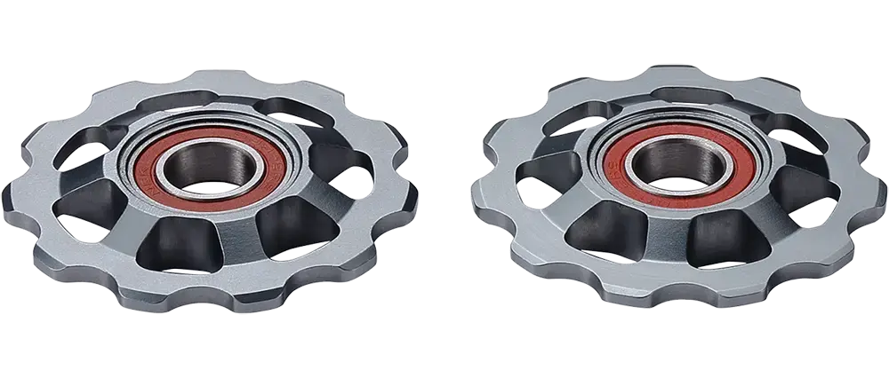 BBB Cycling AluBoys BDP-22 11T Aluminium Derailleurwieltjes Grijs/Rood