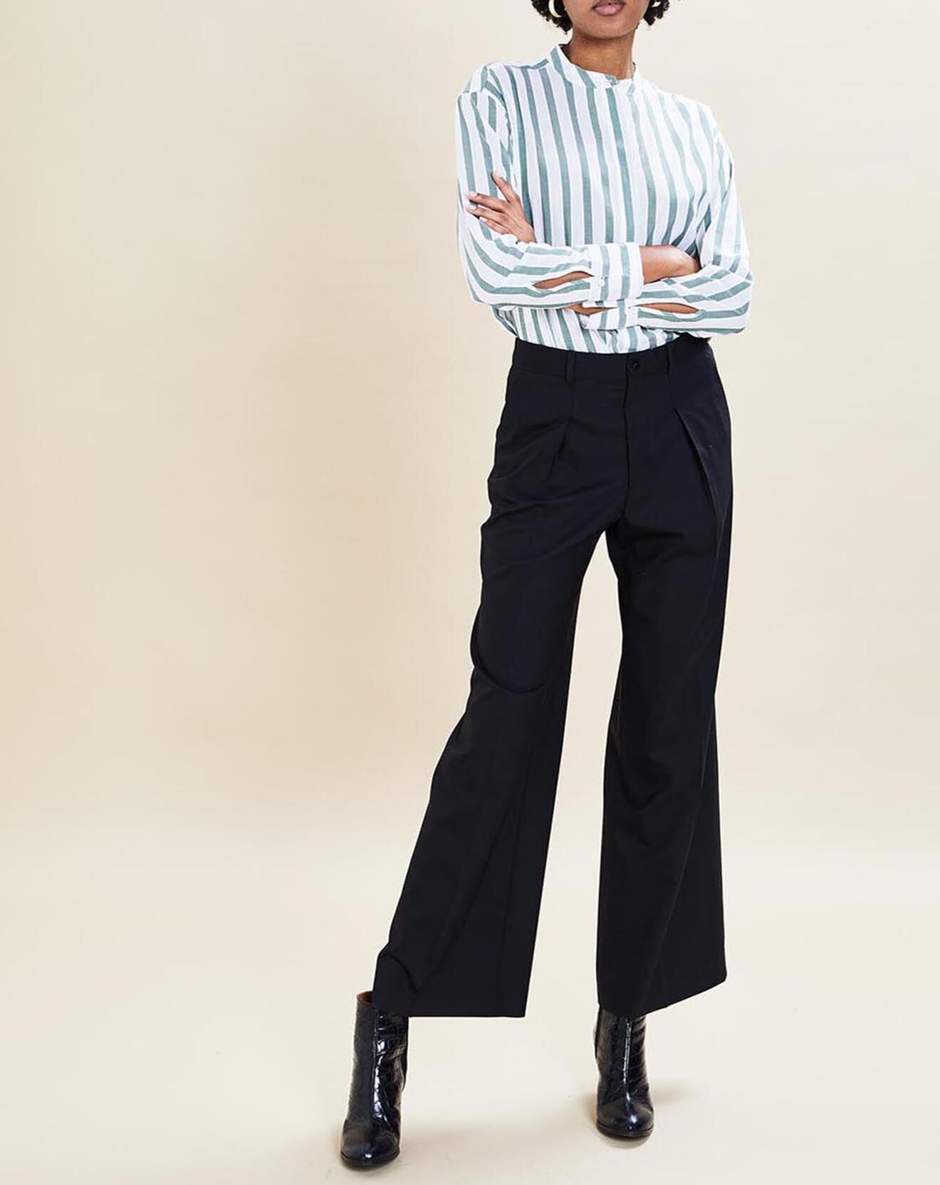 Chloé Stora Pantalon en Laine mélangée Orson noir