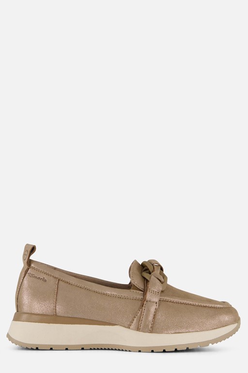 Tamaris Instappers taupe Textiel