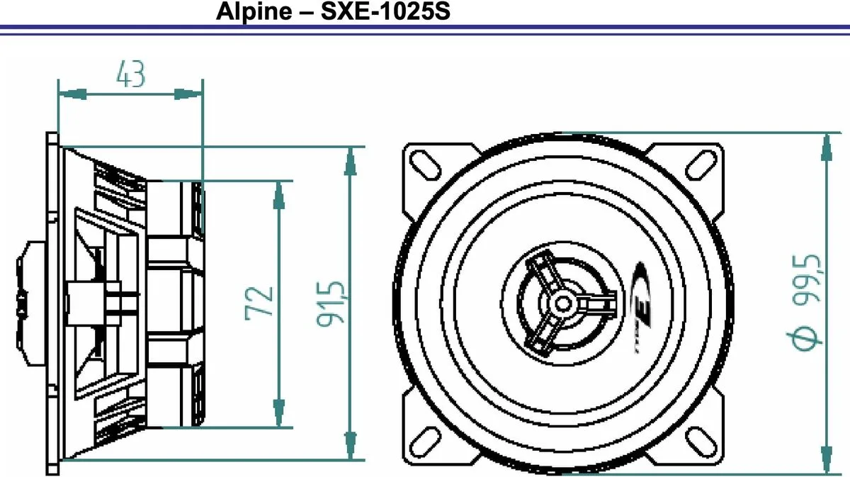 Alpine SXE-1025S (la paire) Haut-parleurs voiture