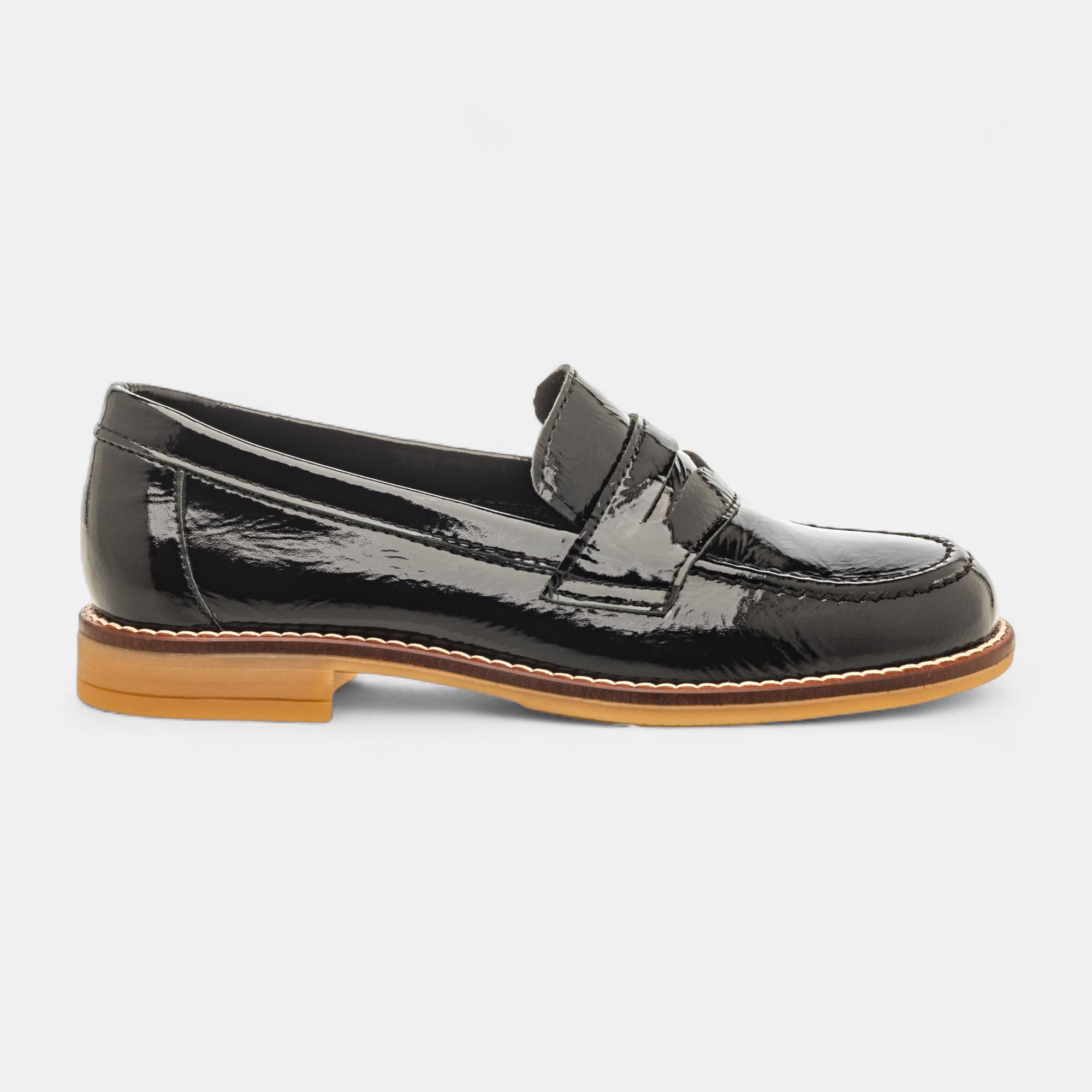 Mocassins Fille en cuir noir