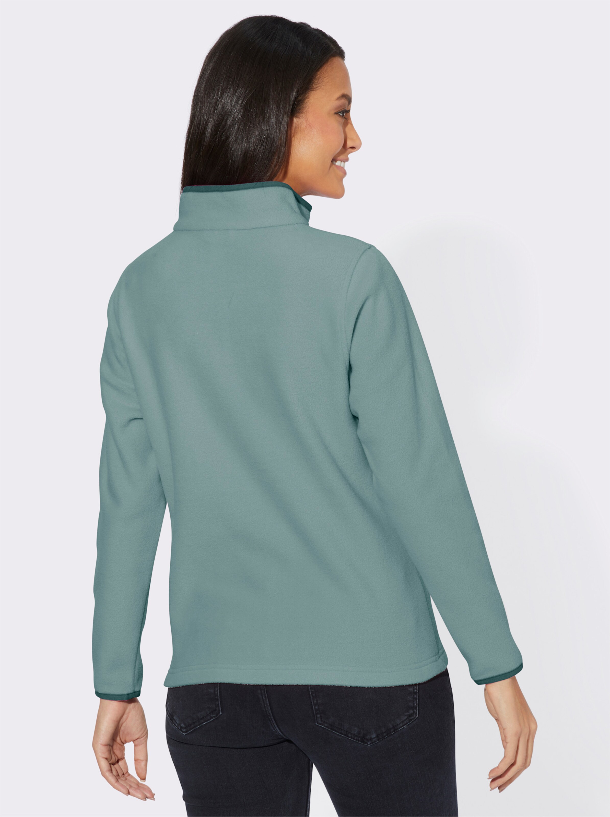 Fleeceshirt mit Stehkragen