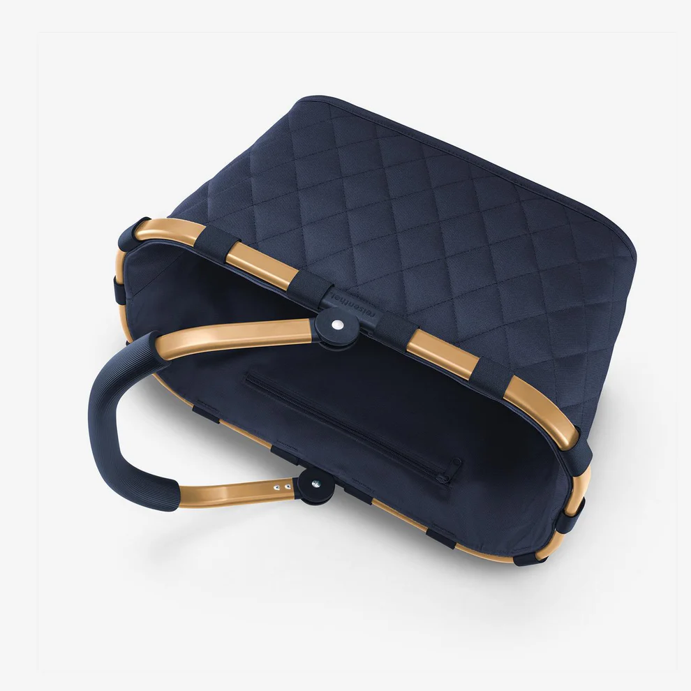 (22l) Carrybag Einkaufskorb Shopping Einkaufstasche (BK4111) - Rhombus Midnight Gold