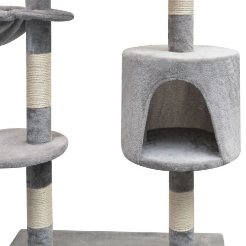 Arranhador para Gatos vidaXL com Haste de Sisal, Cinza
