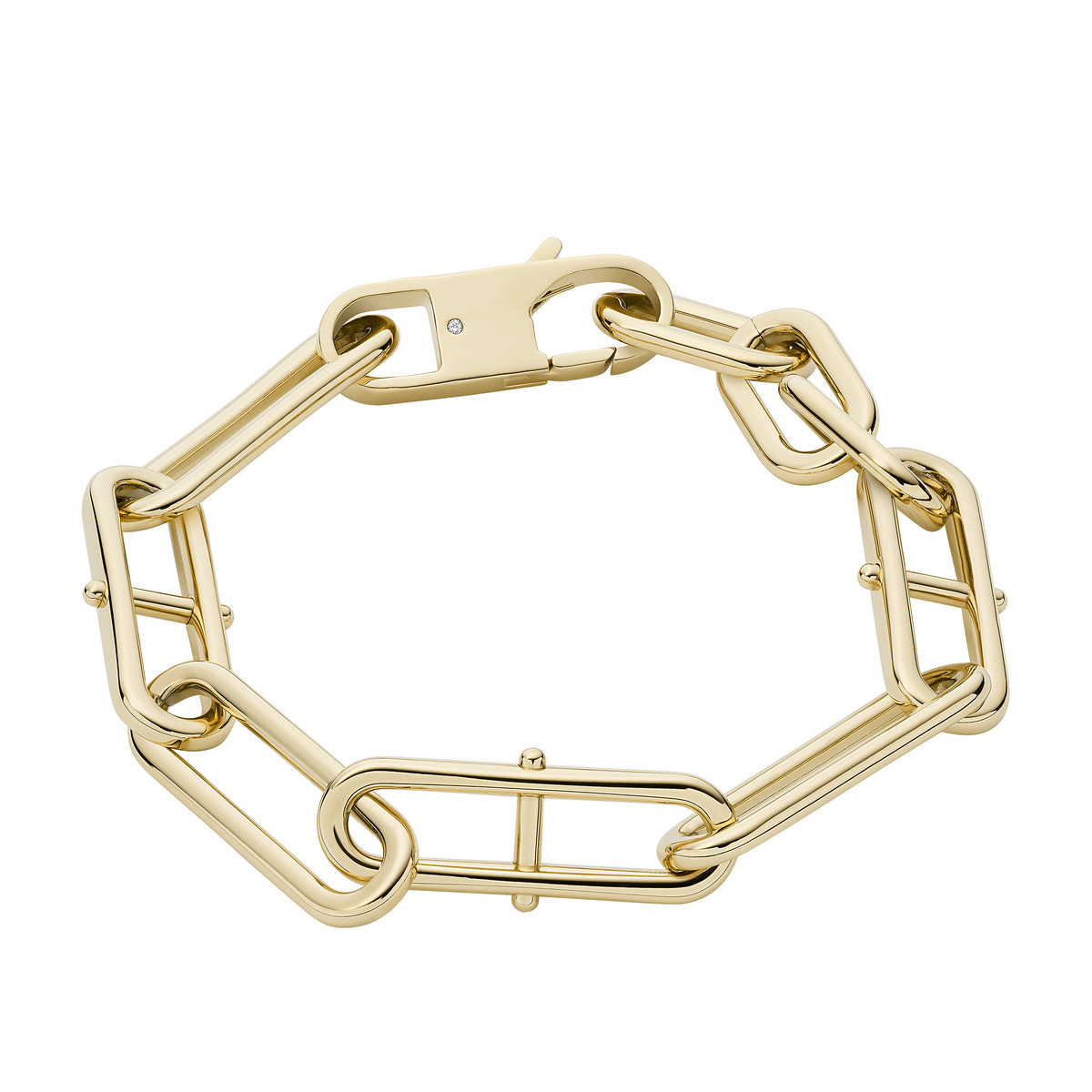 Bracelet FOSSIL acier inoxydable doré 190 cm
