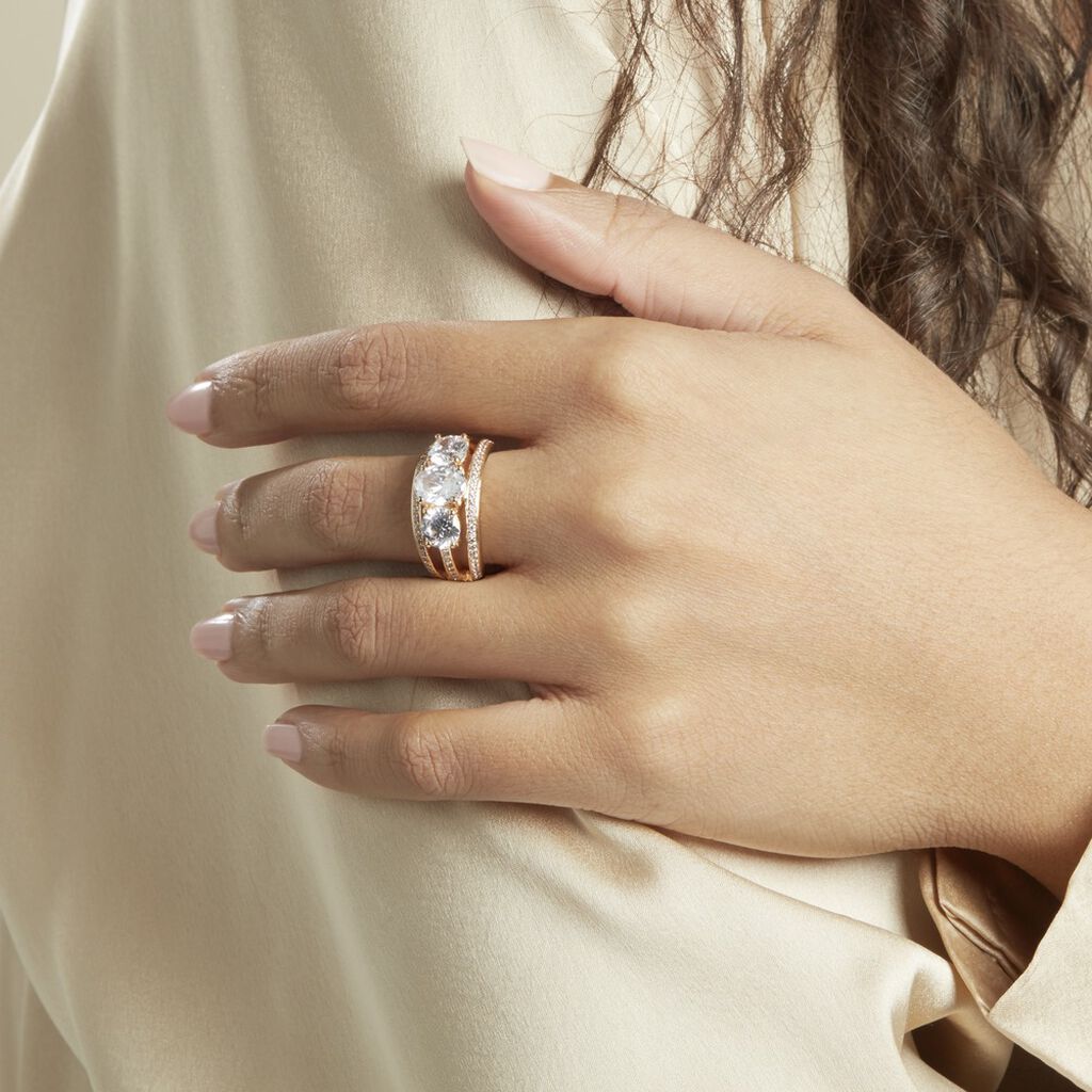 Bague Plaqué Or Jaune Anfisa Oxydes De Zirconium