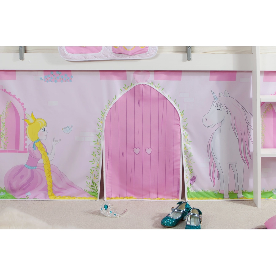 TICAA Hochbett Prinzessin Liora Kiefer weiß Weiß