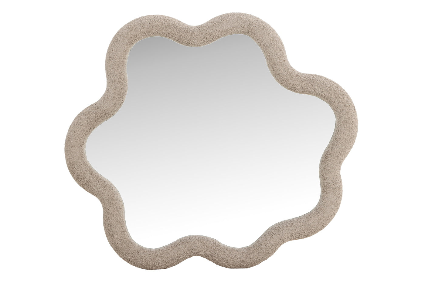 FjÃ´rd - Spiegel Beige Bouclé - 70x70x3,5cm - Kungsbacka