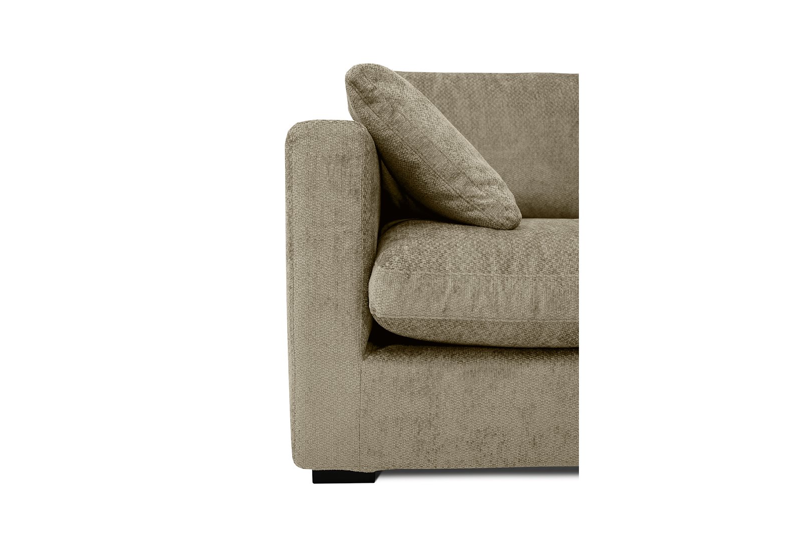 Milano hjørnesofa 2,5 seter med åpen ende høyre. Tekstil Movie 3/3 warm grey