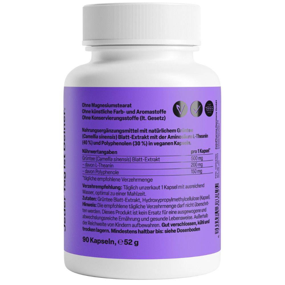 ZeinPharma® L Theanin Kapseln Natural Forte 500 mg