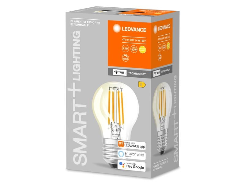Ledvance Leuchtmittel SMART  Mini Bulb, Filament, 4W, E27, Smart Leuchtmittel mit WiFi- Technologie