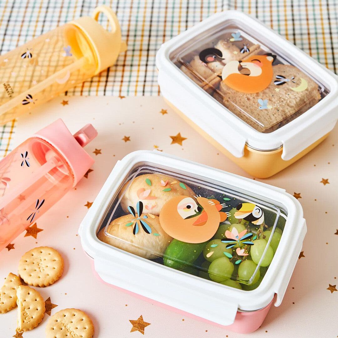 Petit monkey rvs broodtrommel bento - luiaard