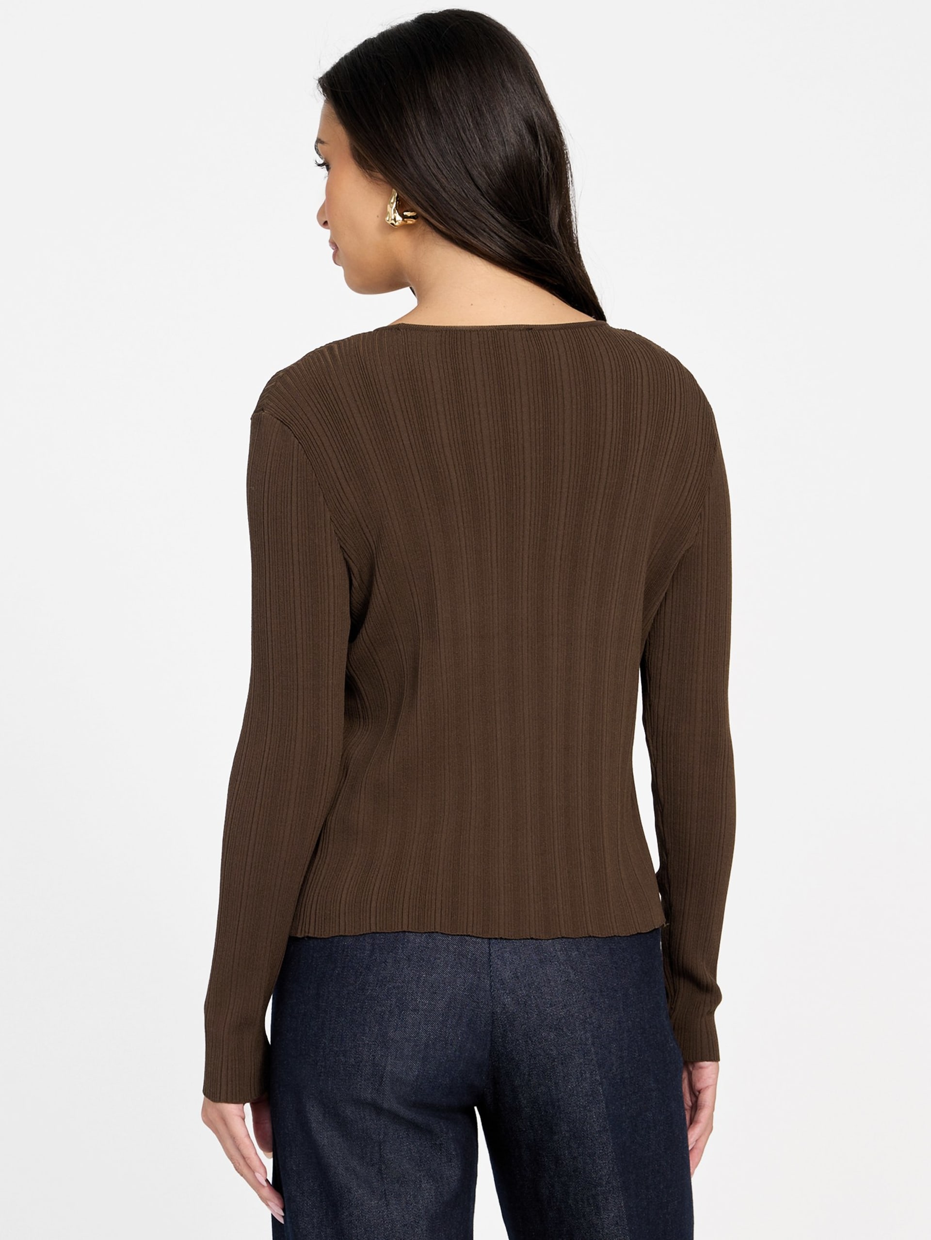 Conjunto de suéter canelado Kathleen