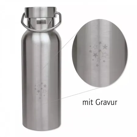 Lutz Mauder TapirElla Edelstahl Trinkflasche, Sterne, 500 ml