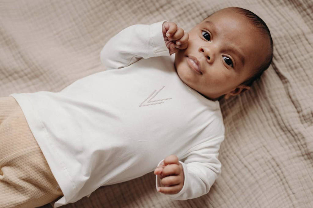 LEVV baby basic longsleeve LNOOMINOS met printopdruk offwhite