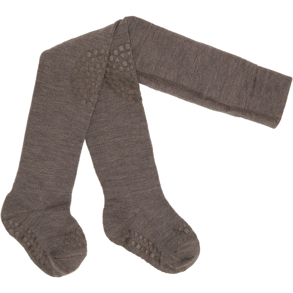 Køb Gobabygo Brown Melange Crawling Strømpebukser Merino Uld