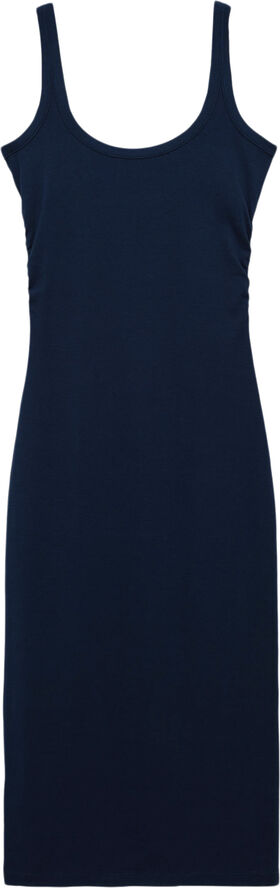MANGO Midi-dress with straps Navy