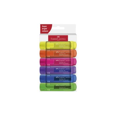 Faber-Castell Textliner 46 - Feutre fin - assortiment de couleurs pastel - encre à l'eau - 1-5 mm (pack de 6)