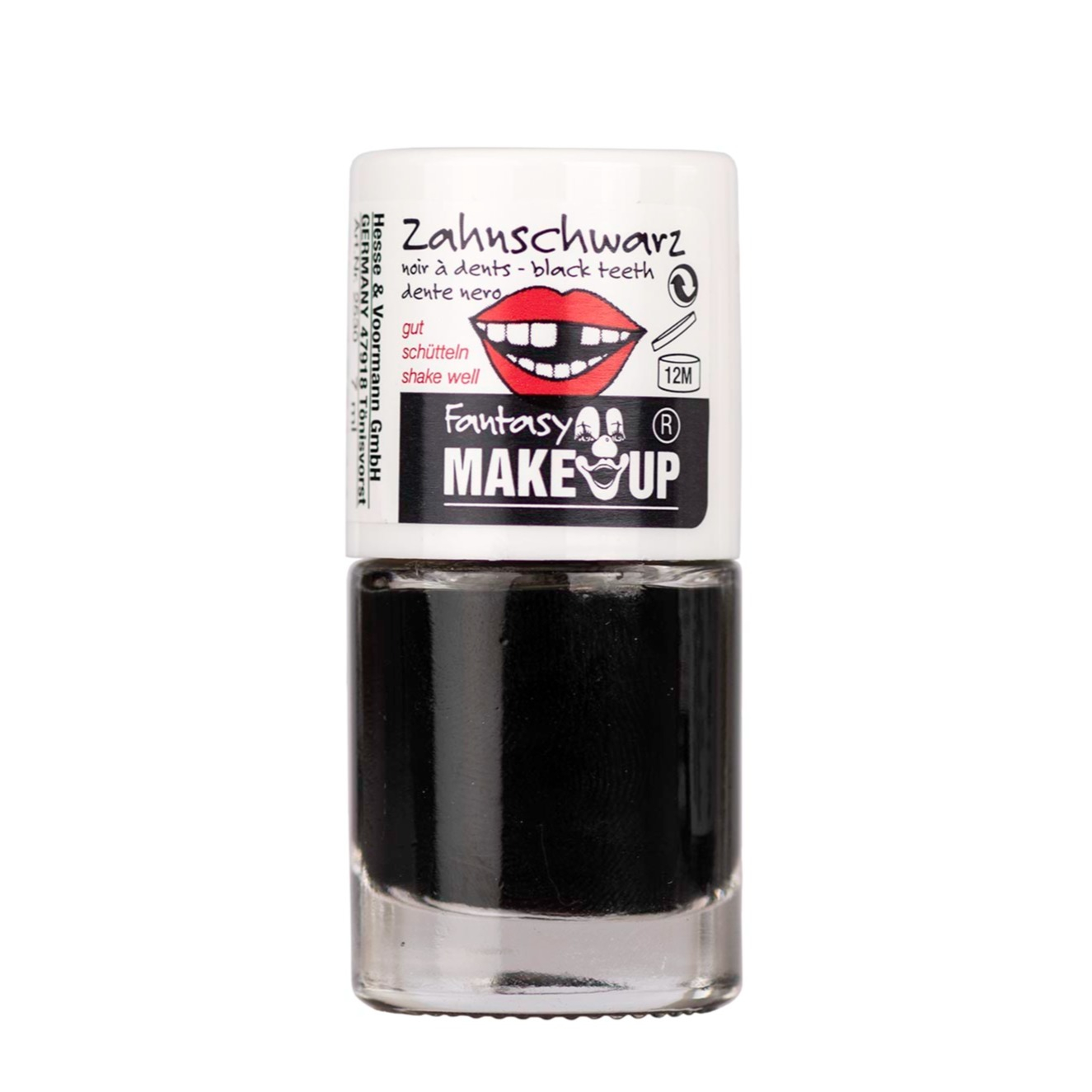 (7ml) Zahnlack Zahnschwärze Fasnachts Kostüm Requisite Motto Party Accessoire Halloween Zahnfarbe - Schwarz