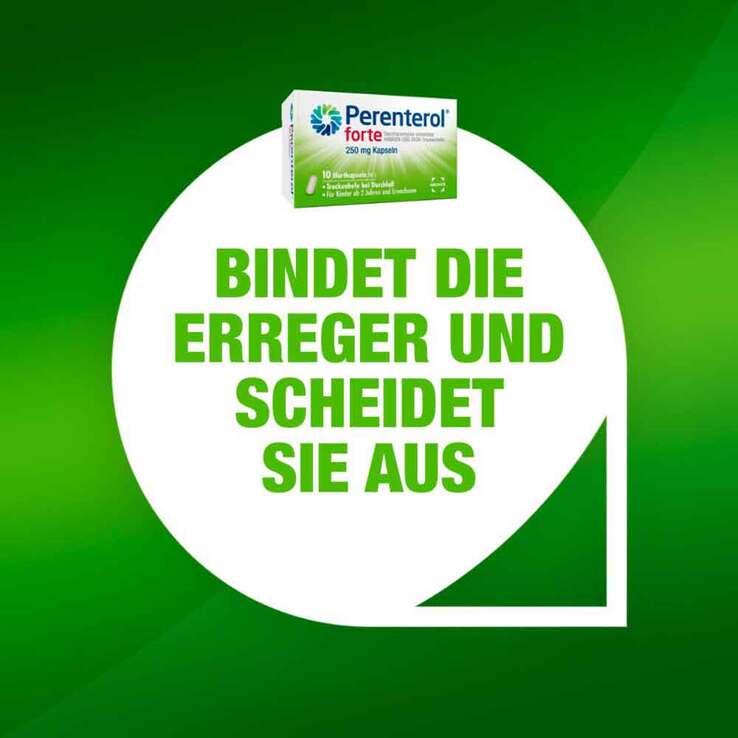 Perenterol forte 250 mg bei akutem Durchfall & zur Vorbeugung, 10 St