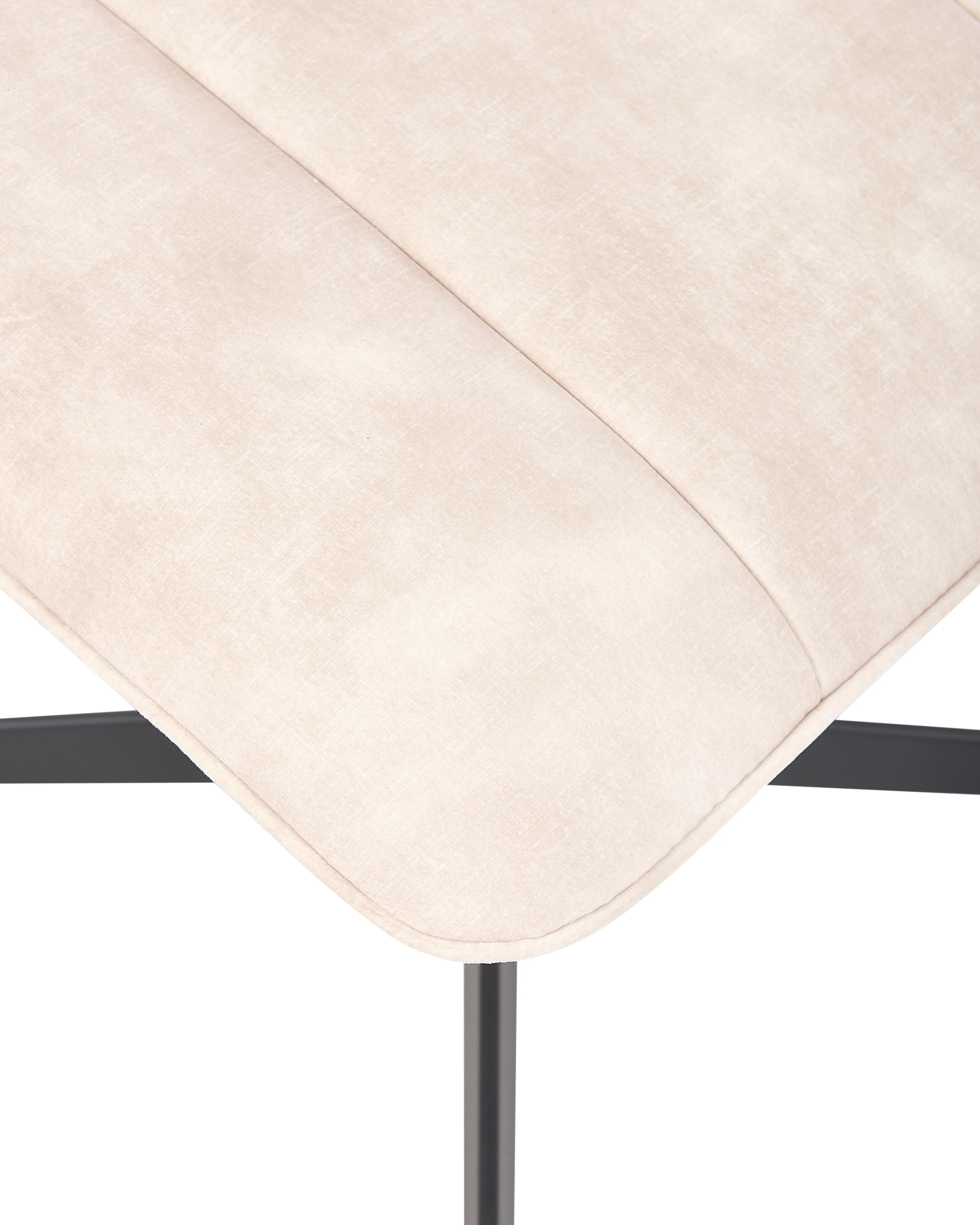 Draaifauteuil LIA met voetenbank Fluweel Beige