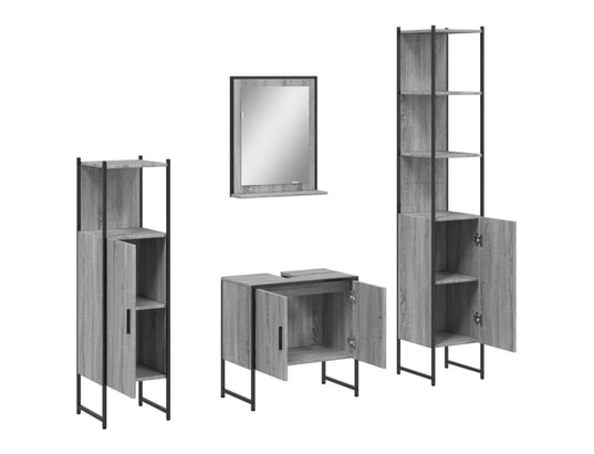 VIDAXL - Ensemble d'armoires de salle de bain 4 pcs sonoma gris